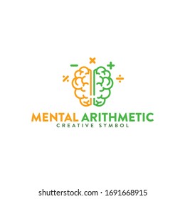 Mental Arithmetic Logo, Creative Symbol