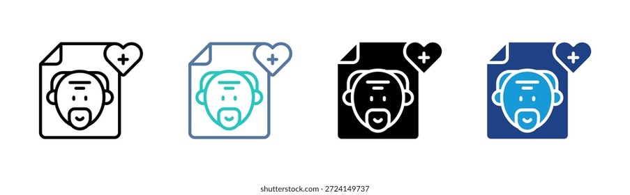 Mental Check icon set multiple style collection
