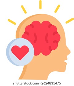 Mental Clarity Icon Flat Vector Illustration