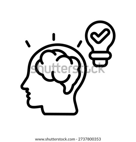Mental Clarity Icon Line Vector Illustration
