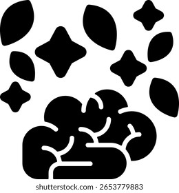 Mental Clarity Halb Solid minimalistisches Symbol
