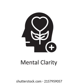 Mental Clarity Vector Solid Icon Design Illustration. Human Mentality Symbol On White Background EPS 10 File