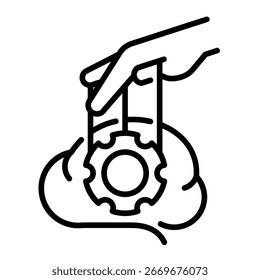 Mental Control Icon Element For Design