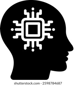 Mental Control Icon Glyph Vector Illustration