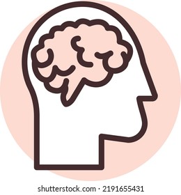 Mental disability, illustration, vector on a white background.