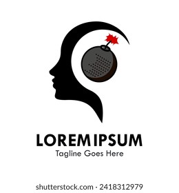 ilustración del logotipo de diseño de trastornos mentales