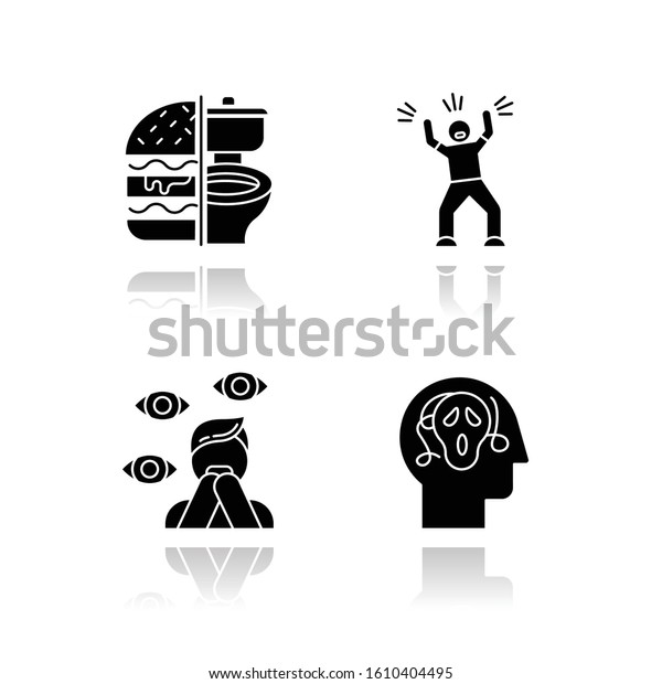 Mental Disorder Drop Shadow Black Glyph Stock Vector (Royalty Free ...