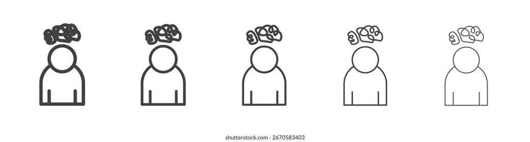 Desordem mental ícone design, logo, app, UI. Ilustração vetorial, EPS