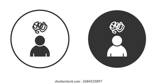 Mental disorder icon flat. Illustration isolated vector sign symbol