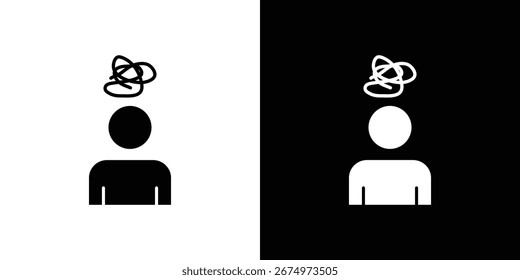 Mental disorder icon logo. simple graphic symbols