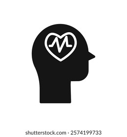 Mental disorder icon Simple thin line flat symbol