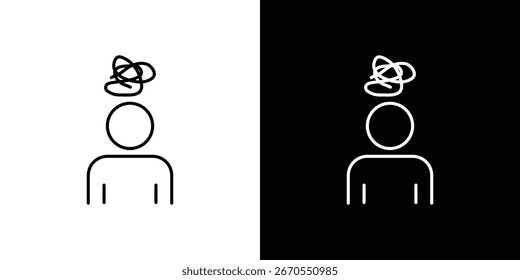 Mental disorder icons. vector symbol illustrations.
