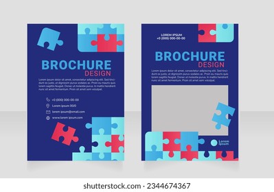 Diseño de folleto en blanco para terapia de trastorno mental. Conjunto de plantillas con espacio de copia para texto. Recopilación de informes corporativos prefabricados. Editable 2 páginas de papel. Fuentes Roboto Black, Roboto, Nunito Light utilizadas