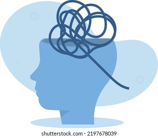 trastorno mental. Ilustración vectorial. concepto de enfermedad y psicología.