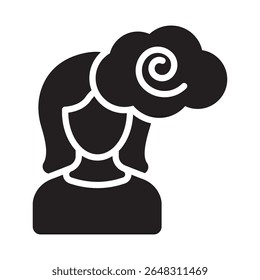 Icono de Vector de perturbación mental que puede modificarse o editarse fácilmente

