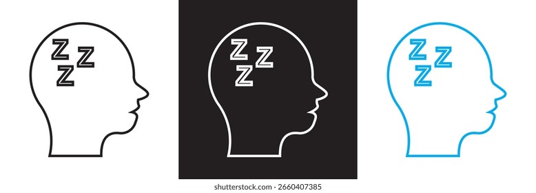 Ícone de fadiga mental. Vetor para mostrar desgaste, exaustão, depleção de energia e cansaço crônico. Ícone de pessoa cansada. Ilustração vetorial. isolada no plano de fundo branco e preto. EPS 10