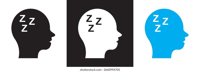 Icono de fatiga mental. Vector para mostrar agotamiento, agotamiento, agotamiento de energía y cansancio crónico. Icono de persona cansada. Ilustración vectorial. aislado en el fondo blanco y negro. EPS 10