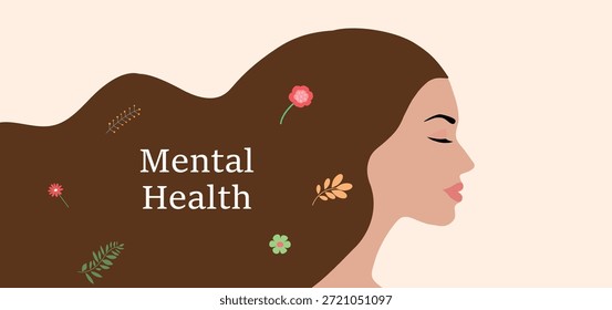 Salud mental, pensamiento positivo, atención plena, concepto de felicidad. Ilustraciones vectoriales	
