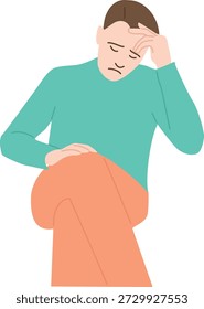 Psychische Gesundheit Problem Flache Illustration