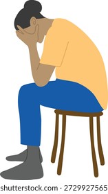 Problema de salud mental Ilustración plana