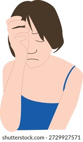 Problema de salud mental Ilustración plana