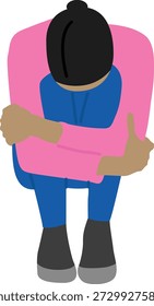 Problema de saúde mental Ilustração plana