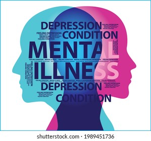 Mental Health Art Vector Design and Mental Medical Art Vector Design