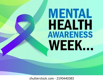 Mental Health Awareness an annual campaign highlighting awareness of mental health. Vector design illustration.
