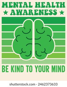 Mental health awareness be kind to your mind Graphic Design