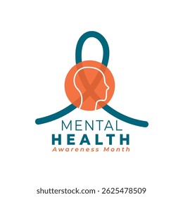 mental health awareness campaign background design vector