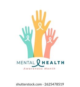 mental health awareness campaign background design vector