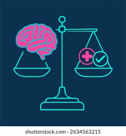 Mental Health Awareness, Concept Illustration of Mindfulness and Emotional Well-being.  illustration concept about mental health awareness, emotional well-being, and mindfulness