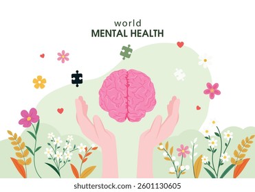 Mental health awareness concept. Mindfulness, positive thinking, self care idea