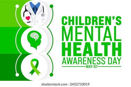 Children’s Mental Health Awareness day background template. Holiday concept. use to background, banner, placard, card, and poster design template with text inscription and standard color. vector