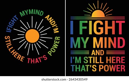 Mental health awareness (Front and back part) design for t shirt and other uses.
