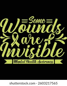 Mental Health Awareness Graphic Design, Health Awareness T-shirt, Positive Mental Health Poster, Self-Care Vector Artwork, Support Design, Health T-shirt Design, Awareness Campaign Art