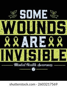 Mental Health Awareness Graphic Design, Health Awareness T-shirt, Positive Mental Health Poster, Self-Care Vector Artwork, Support Design, Health T-shirt Design, Awareness Campaign Art
