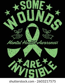Mental Health Awareness Graphic Design, Health Awareness T-shirt, Positive Mental Health Poster, Self-Care Vector Artwork, Support Design, Health T-shirt Design, Awareness Campaign Art