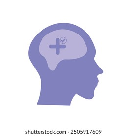 Mental Health Awareness Icon.Wellness and Mindfulness Symbo