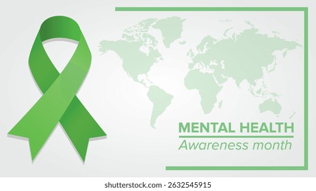 mental health awareness month background vector