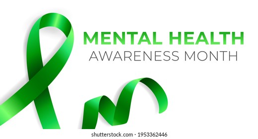 Mental Health Awareness Month Banner Template Stock Vector (Royalty ...