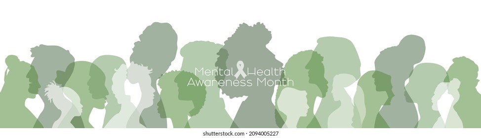 Mental Health Awareness Month banner.	