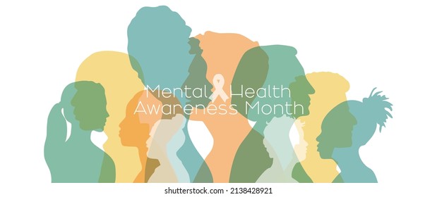 Mental Health Awareness Month banner. - Shutterstock ID 2138428921