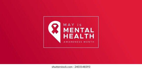 Mental Health Awareness Month banner design. Care about mental health. Health concept design. May is Mental Healt Awareness Month