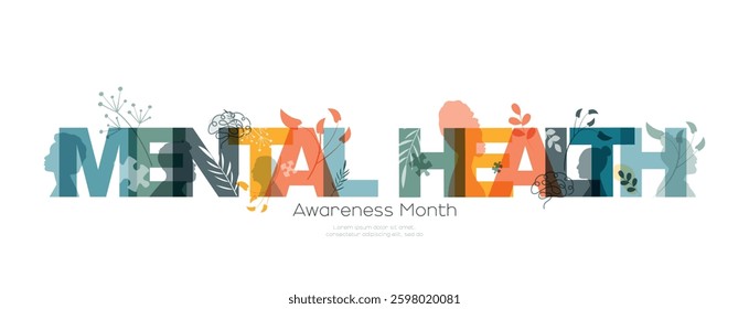 Mental Health Awareness Month banner.	