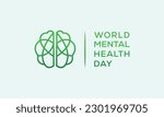Mental Health Awareness Month banner.Mental Health Awareness Month.World Mental Health Day Poster Background Illustration Banner.Medical health care design.Annual campaign in United States. EPS 10.