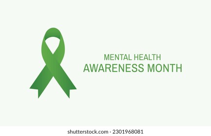 Mental Health Awareness Month banner.Mental Health Awareness Month. Vector web banner for social media, posters, cards, and flyers. Medical health care design.Vector design illustration.Vector EPS 10.