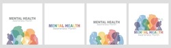 Mental Health Awareness Month Card Set.