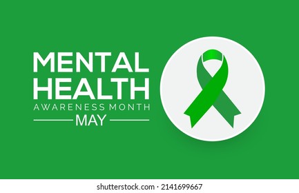 Mental Health Awareness Month. Health Awareness Concept Vector Template For Banner, Poster, Card And Background Design.