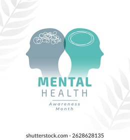 mental health awareness month concept background vector